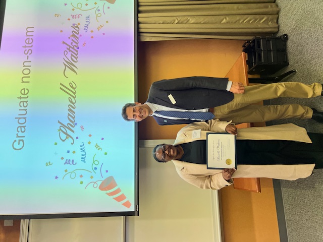 Shanelle Watkins recognized for a CSU San Marcos Grad Slam award