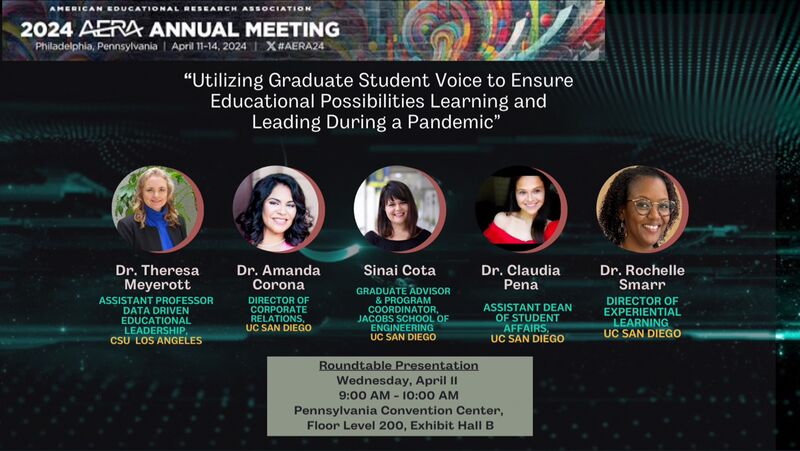 JDP alumni presenting together at the AERA conference